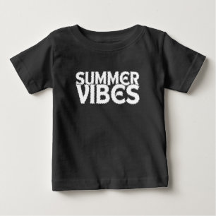 T-SHIRT POUR BÉBÉ TYPO BLANCHE VIBES D'ÉTÉ