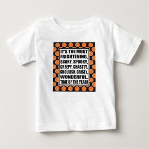 T-shirt Pour Bébé Typographie d'Halloween, 1er Halloween