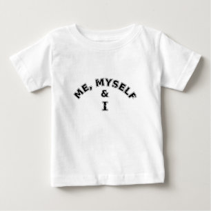 T-shirt Pour Bébé Typographie Me Myself And I