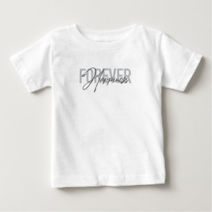 T-shirt Pour Bébé Typographie moderne, simple et cool Bonheur éterne