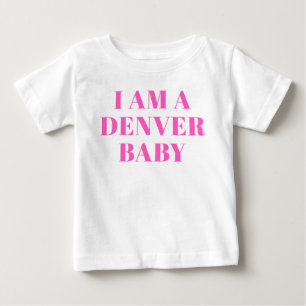 T-shirt Pour Bébé Typographie rose vêtements bébé Denver