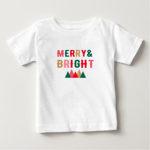 T-shirt Pour Bébé Typographie verte rouge et Brown en gras