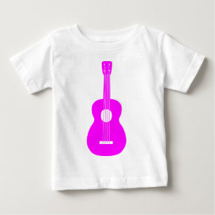 T-shirt Pour Bébé Ukulele - Magenta