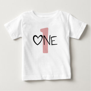 T-shirt Pour Bébé Un avec coeur et un pour arrière - plan
