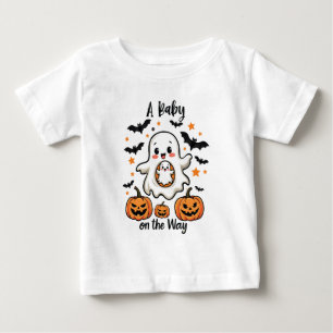 T-shirt Pour Bébé Un bébé sur le chemin Pastel Ghost Pregnancy Hallo