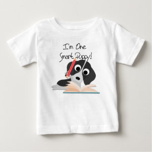 T-shirt Pour Bébé Un Chiot intelligent