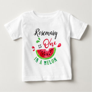 T-shirt Pour Bébé Un dans un melon premier anniversaire