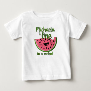 T-shirt Pour Bébé Un dans un Melon Watermelon Cute premier anniversa
