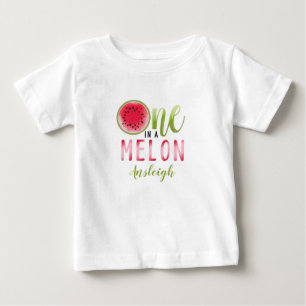 T-shirt Pour Bébé Un Dans Un Melon Watermelon Premier anniversaire