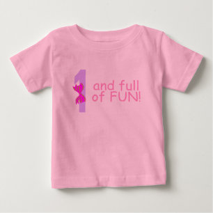 T-shirt Pour Bébé Un et plein de l'amusement (arc)