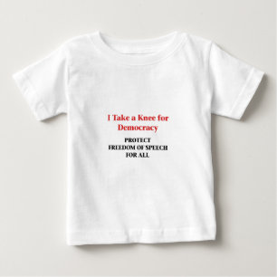 T-shirt Pour Bébé Un genou pour la démocratie — la liberté d'express