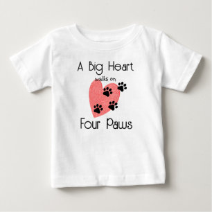 T-shirt Pour Bébé Un Grand Coeur marche sur quatre pattes - Cute Pet