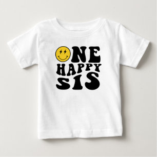 T-shirt Pour Bébé Un joyeux Sis Smile Garçon 1er Anniversaire