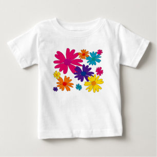 T-shirt Pour Bébé Un lit fleuri de fleurs marguerites