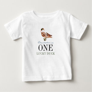 T-shirt Pour Bébé Un Lucky Duck Classic Boy 1er Anniversaire