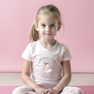 T-shirt Pour Bébé Un petit Baby shower de fille d'aquarelle Ballerin