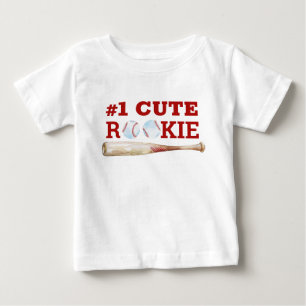 T-shirt Pour Bébé Un T-shirt de bébé de baseball « One Cute Rookie »
