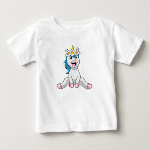 T-shirt Pour Bébé Unicorn avec Flowers Daisy
