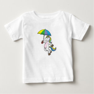 T-shirt Pour Bébé Unicorn avec Umbrella