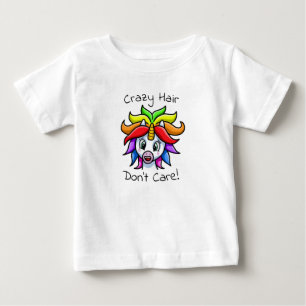 T-shirt Pour Bébé Unicorn Crazy Hair s'en fiche