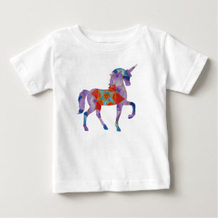 T-shirt Pour Bébé Unicorn Mandala Art
