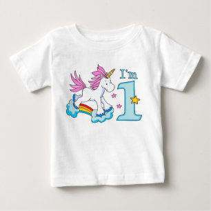 T-shirt Pour Bébé Unicorn Rainbow 1er anniversaire