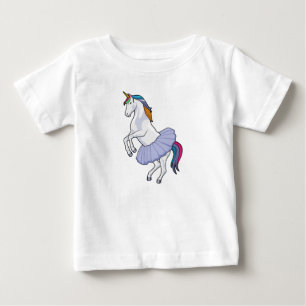 T-shirt Pour Bébé Unicorne au Ballet avec jupe