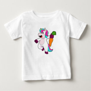 T-shirt Pour Bébé Unicorne avec carotte