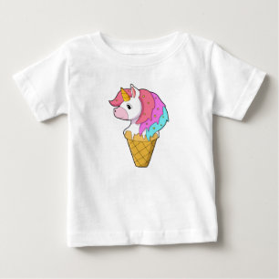 T-shirt Pour Bébé Unicorne avec crème glacée