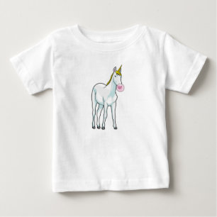 T-shirt Pour Bébé Unicorne Bubble gomme