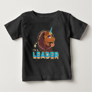 T-shirt Pour Bébé Unique à la licorne "I’m a Leader" Design