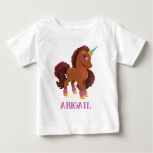 T-shirt Pour Bébé Unique la licorne debout Fière