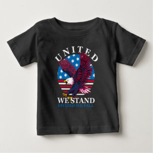 T-shirt Pour Bébé United We Stand - Eagle et American Flag
