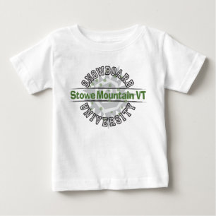 T-shirt Pour Bébé Université de surf des neiges - VT de montagne de