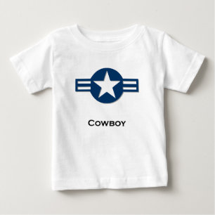 T-shirt Pour Bébé USA Cowboy bleu