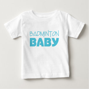 T-shirt Pour Bébé Usage de bébé de badminton (bleu)