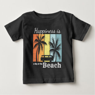 T-shirt Pour Bébé Vacances d'été Le bonheur est une journée à la pla