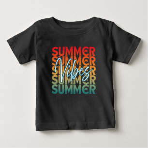 T-SHIRT POUR BÉBÉ VACANCES D'ÉTÉ PLAGE FAMILLE 