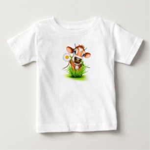 T-shirt Pour Bébé Vache à la marguerite