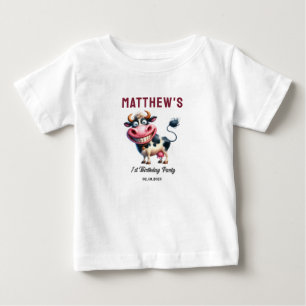 T-shirt Pour Bébé Vache sacrée ! 1er anniversaire Premier annivers