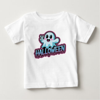 T-shirt Pour Bébé Vecteur Halloween néon brillant
