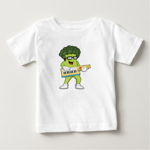 T-shirt Pour Bébé Vegan Broccoli at Music with Guitar