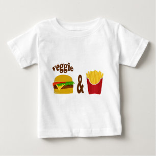 T-shirt Pour Bébé Veggie Burger et Fries
