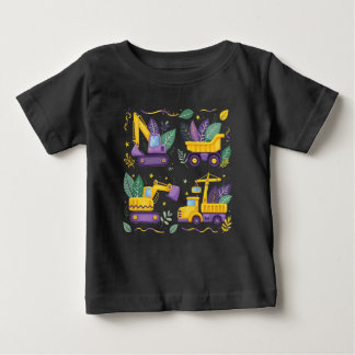 T-shirt Pour Bébé Véhicule de construction Mardi Gras pour enfants C