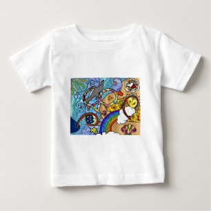 T-shirt Pour Bébé Vêtements Cadeaux Rétro Psychedelique Années 60 à