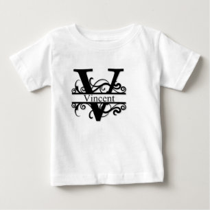 T-shirt Pour Bébé Vincent V Monogramme