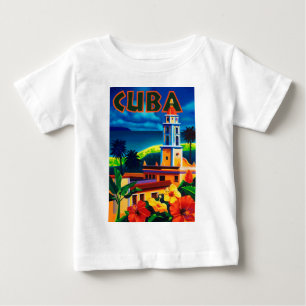 T-shirt Pour Bébé Vintage Cuba