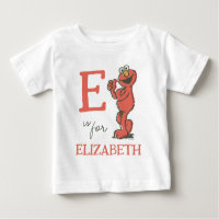 Vintage - E est pour Elmo | Ajouter Votre Nom
