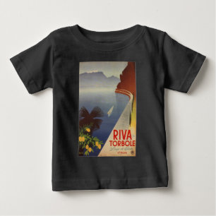 T-shirt Pour Bébé Vintage Lake Garda Riva Torbole Italie Tourisme