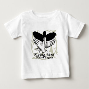 T-shirt Pour Bébé Vintage main de marionnette à l'ombre des oiseaux